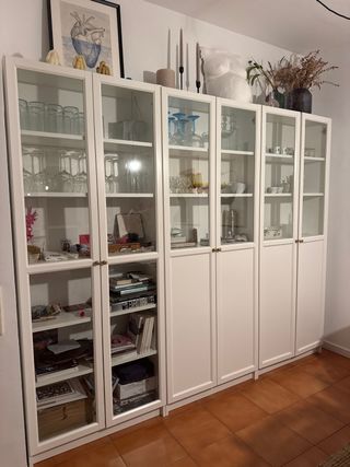Armario vitrina de madera y cristal Ikea Billy