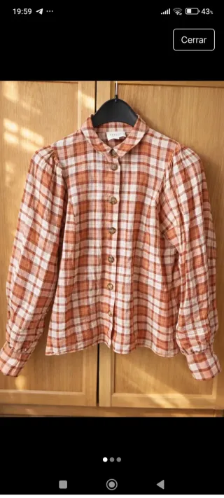 Blusa Sezane Talla S Beige y Marrón