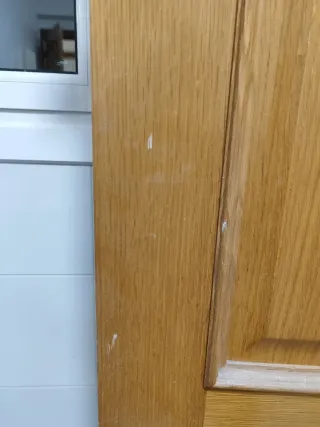 Puerta maciza de roble