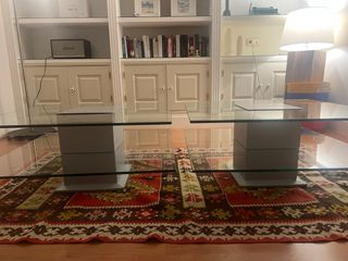 Mesas de centro cristal y metal