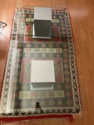 Mesas de centro cristal y metal