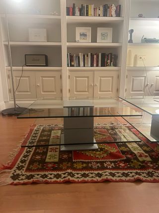 Mesas de centro cristal y metal