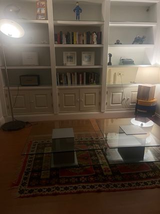 Mesas de centro cristal y metal