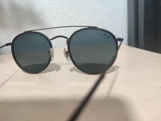 Gafas de sol Ray-Ban negras y Round Double Bridge