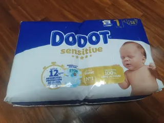 3 paquetes Dodot sensitive talla 1 (172ud)
