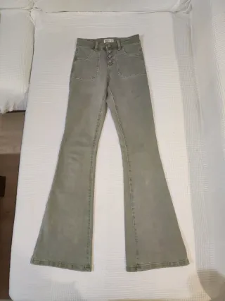 Pantalón campana verde, Green Coast,Talla 32