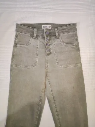 Pantalón campana verde, Green Coast,Talla 32