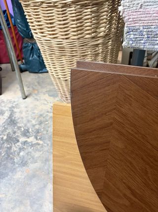 Mesa redonda madera 1x1m