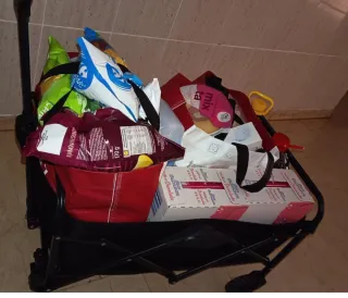 Carrito multiusos plegable negro