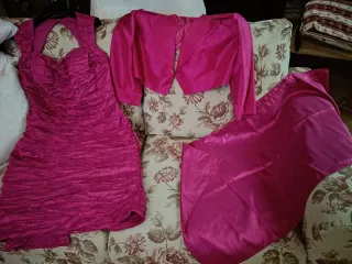 Vestito cerimonia fucsia donna