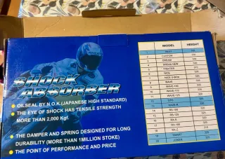 Amortiguadores nuevos con envoltorio original