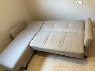 Sofá-cama chaise longue con arcón