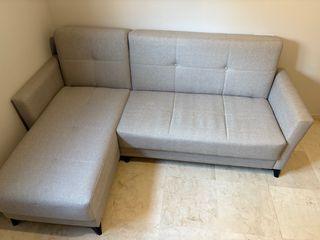 Sofá-cama chaise longue con arcón