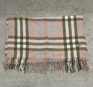 Cachecol Burberry Xadrez Rosa e Castanho