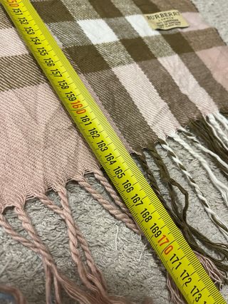 Cachecol Burberry Xadrez Rosa e Castanho