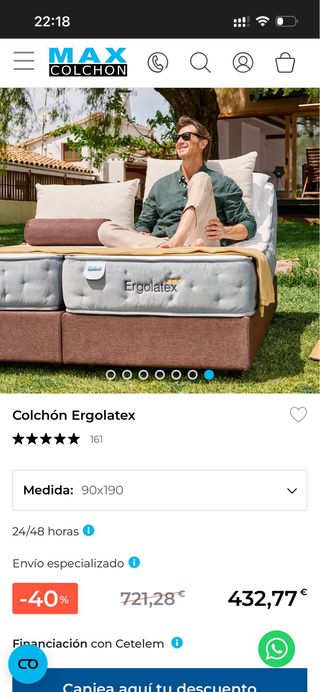 Colchón Ergolatex 90x190 cm