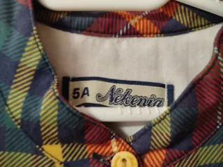 Vestido cuadros niña 5 años