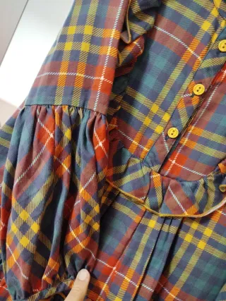 Vestido cuadros niña 5 años