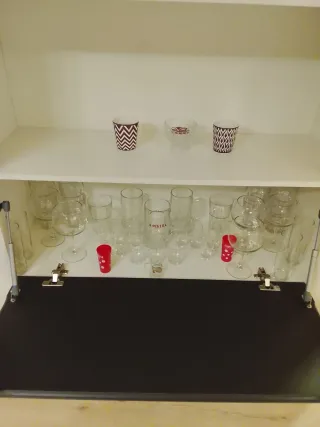 Mueble salón moderno blanco y gris