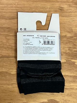 Calcetines de mujer con rayas plateadas