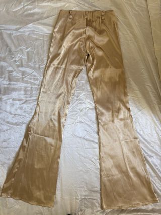 Pantalón campana vintage dorado a la cadera