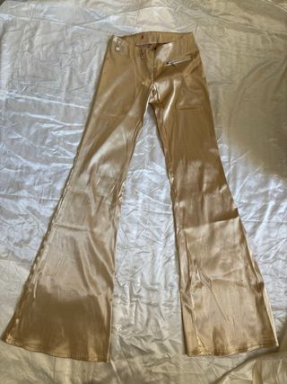 Pantalón campana vintage dorado a la cadera