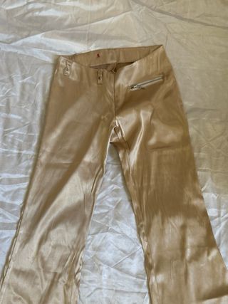 Pantalón campana vintage dorado a la cadera