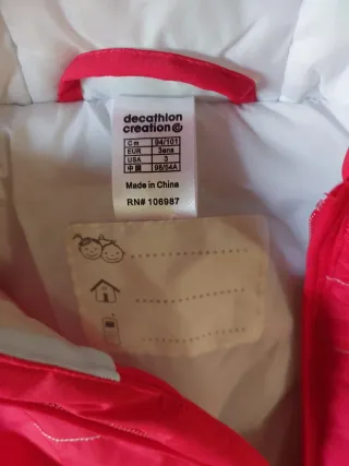 Mono de esquí para niñ@ Wedze talla 3 (usado 1vez)