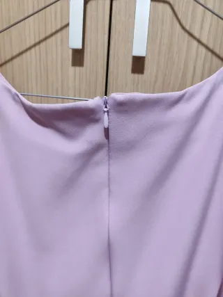 Vestido midi rosa palo
