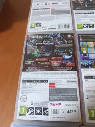 Cajas vacías juegos Nintendo Switch