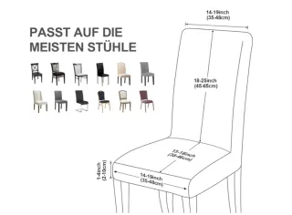 Set 6 Fundas Elásticas Sillas Beige