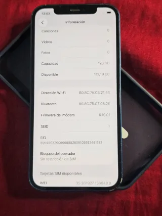 iPhone 12 128GB Blu 100%