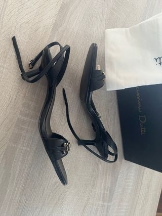 Sandalias Massimo Dutti Tacón Negro