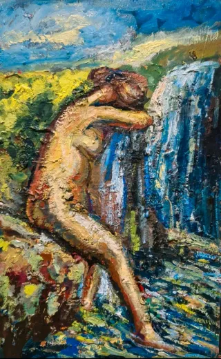 Quadro donna alla Cascata