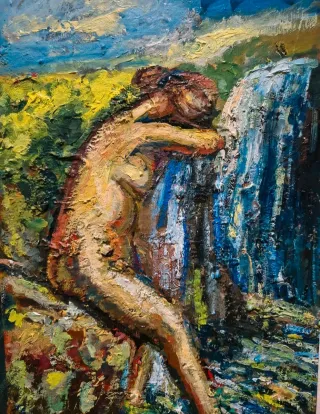 Quadro donna alla Cascata