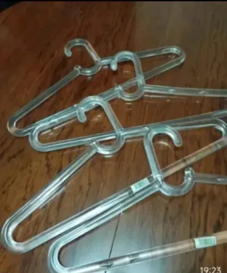 Lote 4 Perchas Metacrilato Transparentes Nuevas