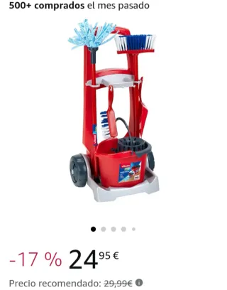 Carrito Limpieza Juguete Mopa y Escoba