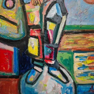 Quadro Arlecchino cerca l'equilibrio