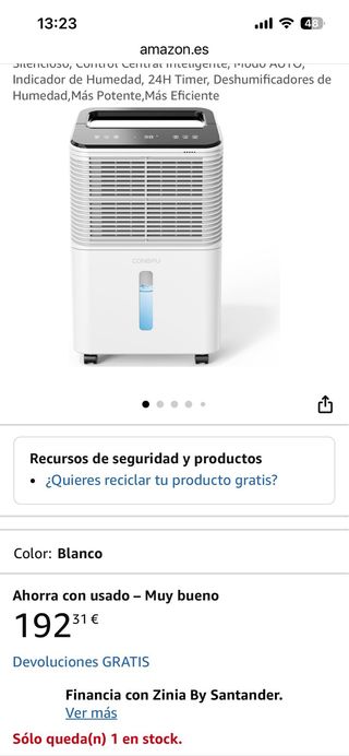 Deshumidificador CONOPU 16L/D