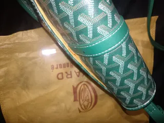 Borsetta donna  verde e beige