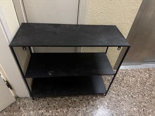 Estantería metálica negra 3 baldas