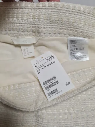 Falda H&M beige Talla 40