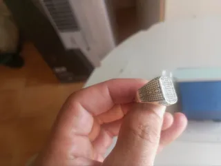 Anillo S925 plata ajustable hombre