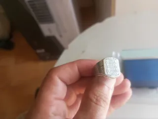 Anillo S925 plata ajustable hombre