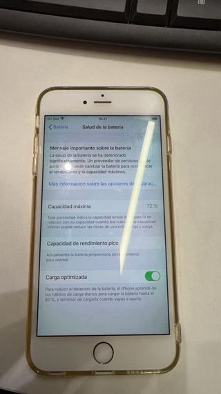 Iphone 6s rosa 64gb bateria baja