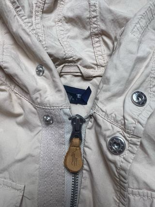 Chaqueta Gabardina Ralph Lauren Beige Vintage Y2K