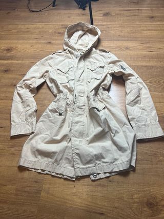 Chaqueta Gabardina Ralph Lauren Beige Vintage Y2K