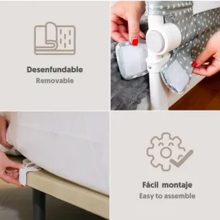 Barrera  de seguridad para cama Abatible 90cm.