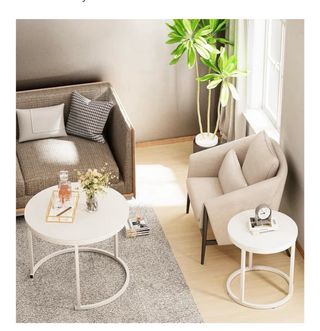 Tavoli da centro rotondi Huhote (2 unità)