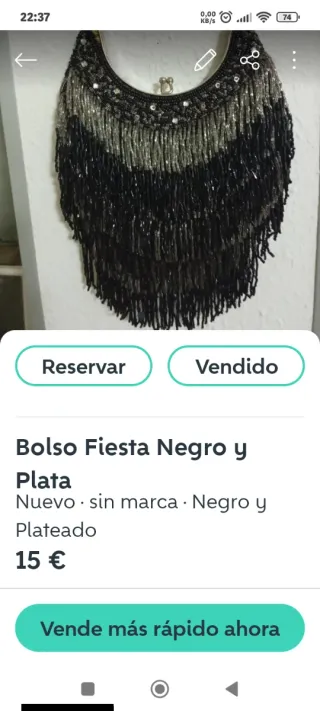 Bolso Fiesta Negro y Plata